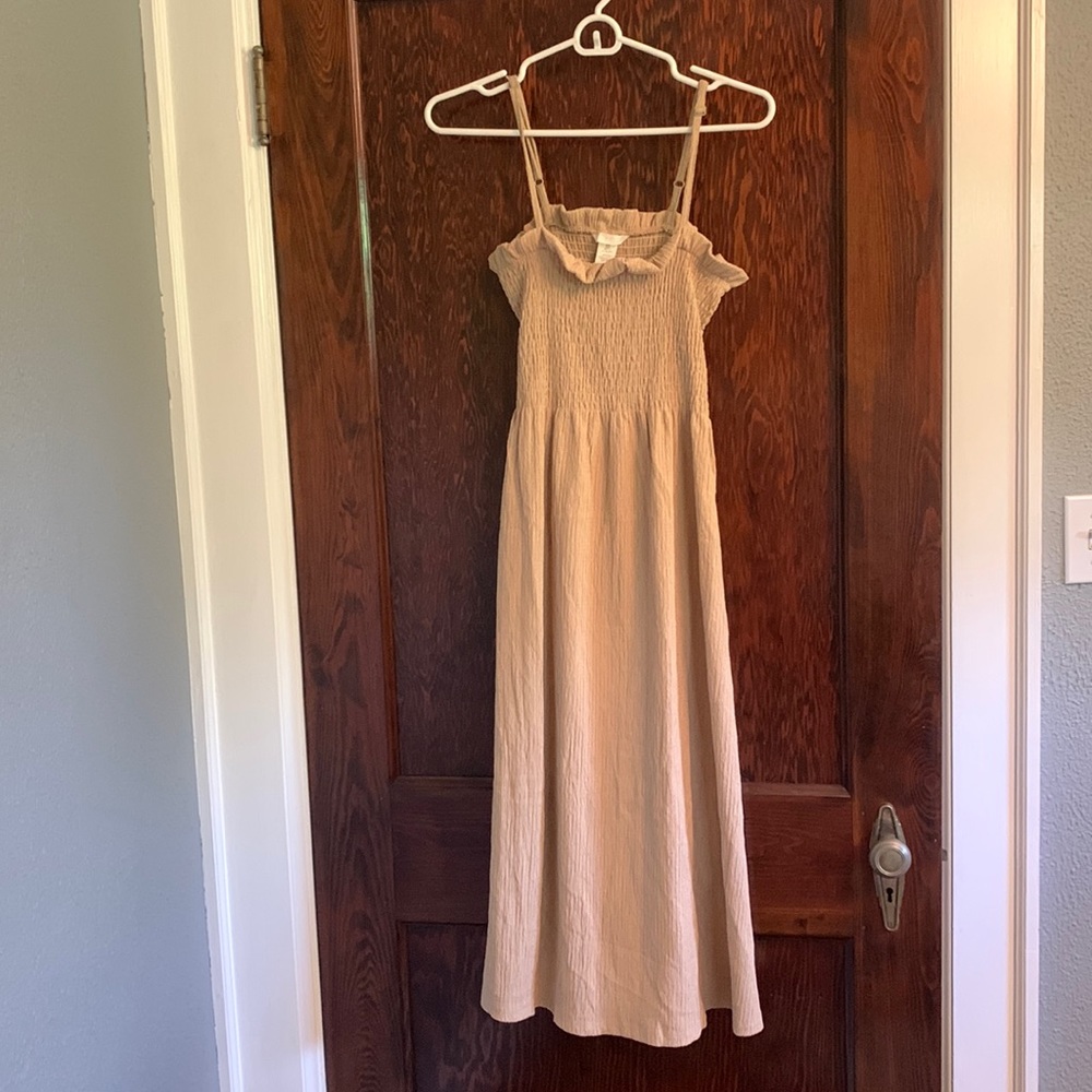 H&M Tan Midi Dress